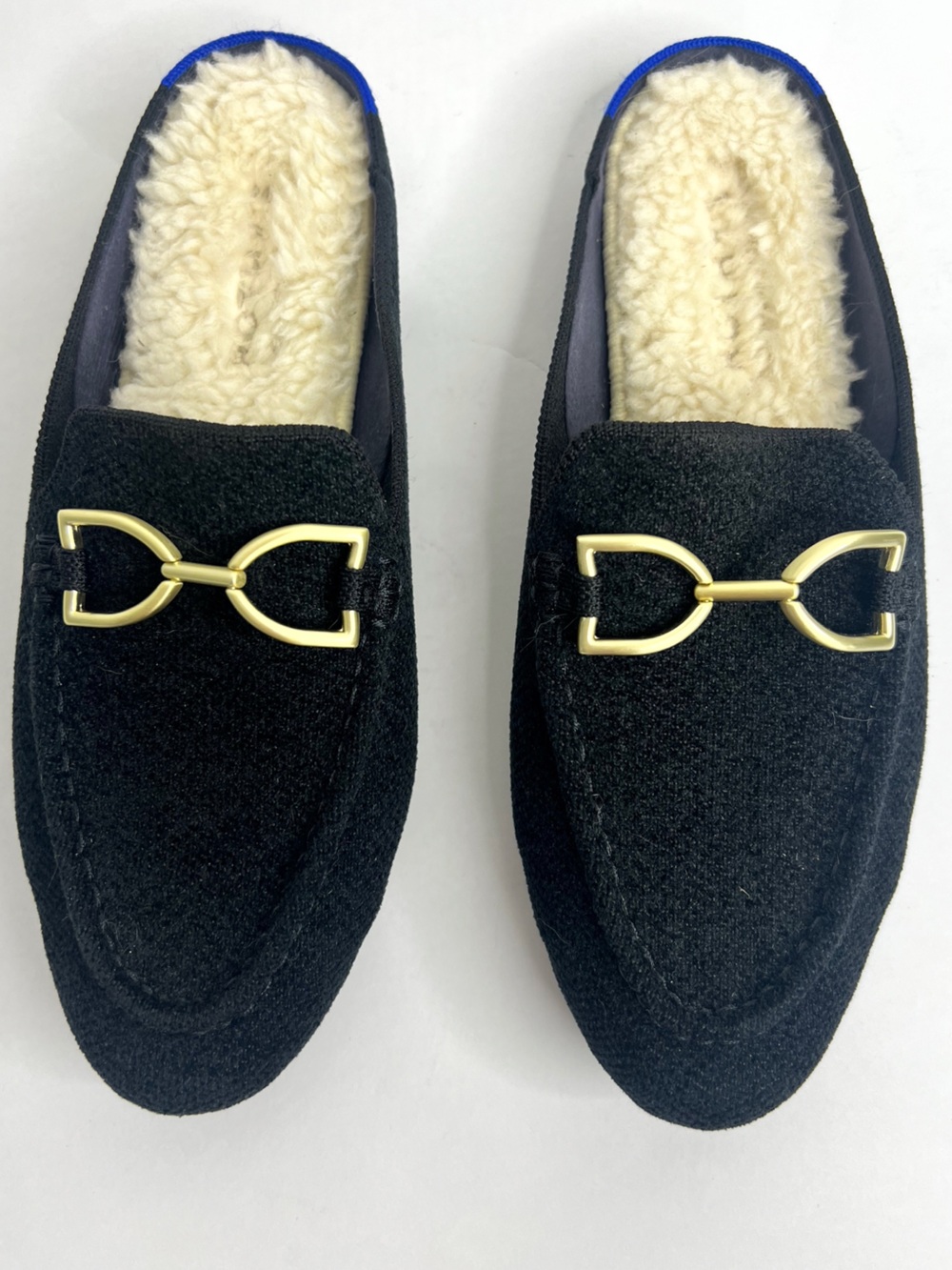 Rothy's The‎ ReVelvet Cozy Bit Loafer Mule Black Size 7 Women's